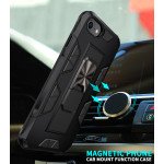 Wholesale iPhone SE 2020 / 8 / 7 Military Grade Armor Protection Stand Magnetic Feature Case (Navy Blue)